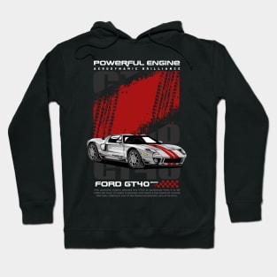 Vintage V8 GT40 Car Hoodie